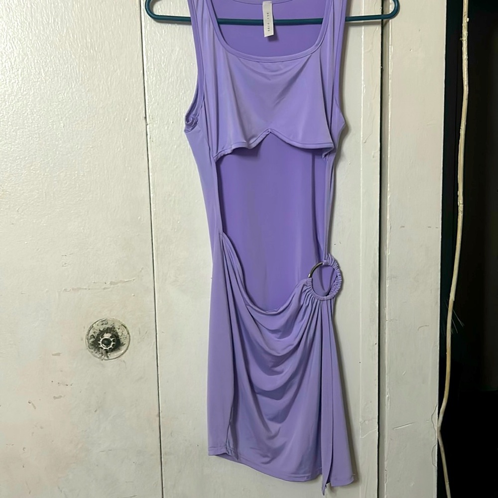 Purple Dress belly out